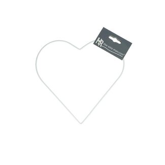 4A Metal Heart Wire Frame | Colour: Natural White | Diameter 25 centimeter | Per 10 hearts