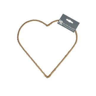 4A Metal Heart Wire Frame | Kleur: Light brown | Diameter 25 centimeter | Per 10 hearts