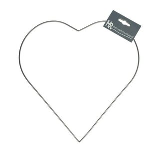 4A Metalen Hart Draad Frame | Kleur: Zilverkleurig | Diameter 35 centimeter | Per 10 harten