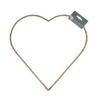 4A Metal Heart Wire Frame | Colour: Light brown | Diameter 35 centimeter | Per 10 hearts