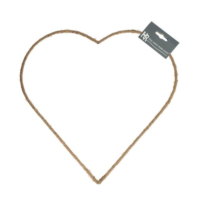 Metalen Hart Draad Frame | Kleur: Lichtbruin | Diameter 35 centimeter | Per 10 harten