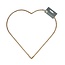 Metalen Hart Draad Frame | Kleur: Lichtbruin | Diameter 35 centimeter | Per 10 harten