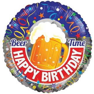 4A Party! Balloon “Happy Birthday” | Colour: Mixed colours | Diameter 45 centimetre | Per 10 balloons