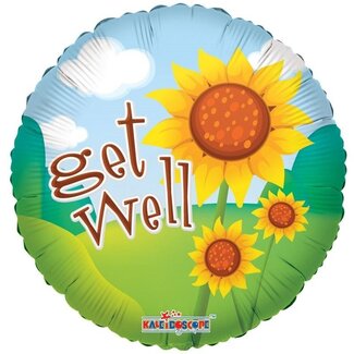 4A Party! Ballon “Get Well” | Kleur: Gemengde Kleuren | Diameter 45 centimeter | Per 10 ballonnen