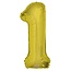 Party! Balloon Number 1 | Colour: Gold-coloured | Height 85 centimeter | Per balloon