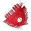 Boekethouder Bamboe Vlecht | Kleur: Rood | Diameter 30 centimeter | Per 6 boekethouders