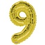 Party! Balloon Number 9 | Colour: Gold-coloured | Height 85 centimeter | Per balloon