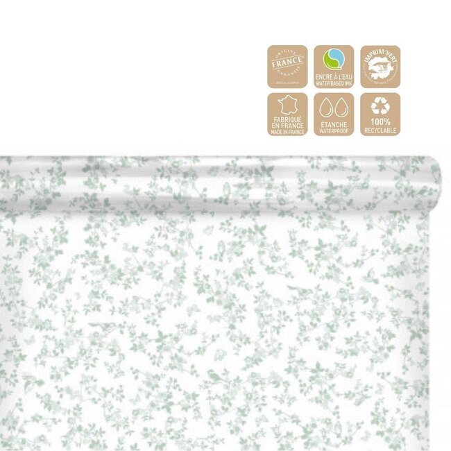 Foil on roll “Birds” | Colour: Green | Width 80 centimeter | Length 100 meter | Per roll