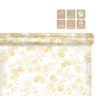 4A Foil on roll Floral pattern “Foresty” | Colour: Beige | Width 80 centimeter | Length 100 meter | Per roll