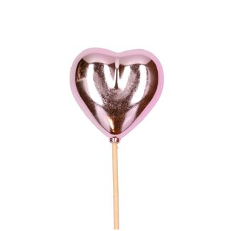 4A Heart support stake | Colour: Pink | Diameter 6.5 centimeter | Length stake ± 50 centimeter | Per 25 stakes