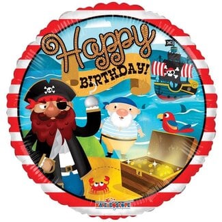 4A Party! Ballon “Happy Birthday” | Kleur: Rood | Diameter 45 centimeter | Per 10 ballonnen
