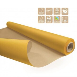 4A Eco Waterbestendig Papier op rol | Kleur: Geel | Breedte 80 centimeter | Lengte 25 meter | Per rol