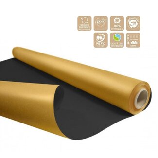 4A Two-sided Paper on roll “Duo” | Colour: Gold-coloured | Width 80 centimeter | Length 40 meter | 60 gram/m2 | Per roll