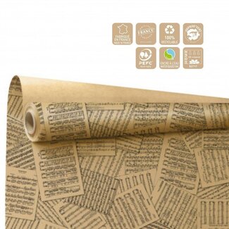4A Papier op rol “Recital” | Kleur: Zwart | Breedte 80 centimeter | Lengte 40 meter | Per rol