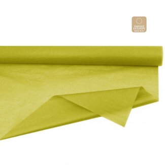 4A Zijdepapier op rol | Kleur: Olijfgroen | Breedte 75 centimeter | Lengte 50 meter | 28 gram/m2 | Per rol