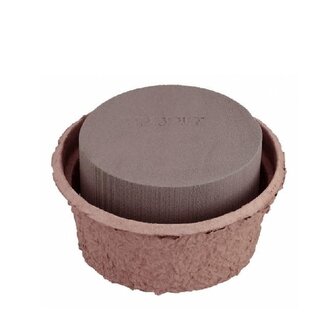 4A Oasis Bio Biolit Schaal | Kleur: Bruin | Diameter 14 centimeter | Hoogte 6 centimeter | Per 4 schalen