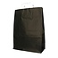 Papieren Cadeautassen | Kleur: Zwart | Lengte 32 centimeter | Breedte 15 centimeter | Hoogte 43 centimeter | Per 50 tassen