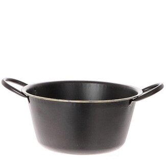 4A Zinkschale Blumentopf Pflanzenpot | Farbe: Schwarz | Durchmesser 21.5 centimeter | Höhe 10 centimeter | Pro 8 Schalen