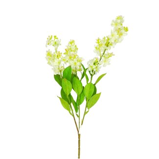 4A Lilac Artificial Flower | Colour: Natural White | Syringa Artificial flowers | Length ± 64 centimetre | Per 4 artificial flowers