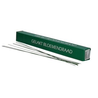 4A Lacquered Floral Wire | Colour: Dark green | Diameter 1.0 millimeter | Length 40 centimeter | Weight 2 kilo | Per box