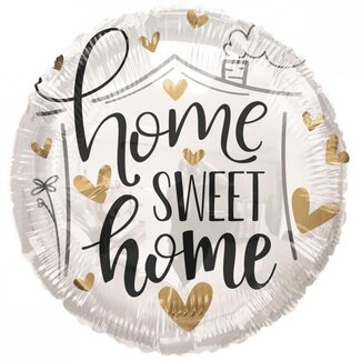 4A Party! Ballon “Home Sweet Home” | Kleur: Goudkleurig | Diameter 45 centimeter | Per 10 ballonnen
