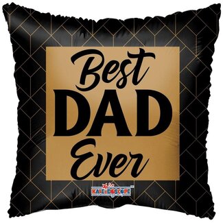 4A Party! Ballon “Best Dad Ever” | Kleur: Zwart | Diameter 45 centimeter | Per 10 ballonnen