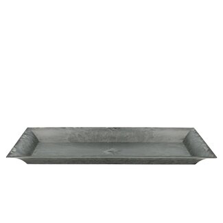 4A Kunststoff Melamin Teller | Farbe: Grau | Länge 36 centimeter | Breite 17 centimeter | Höhe 2.5 centimeter | Pro 18 Teller
