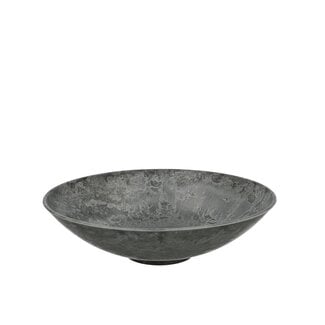 4A Kunststof Melamine Schaal Bord | Kleur: Grijs | Diameter 25 centimeter | Hoogte 7 centimeter | Per 12 schalen