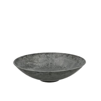 4A Plastic Melamine Bowl Plate | Colour: Grey | Diameter 25 centimetre | Height 7 centimetre | Per 12 bowls