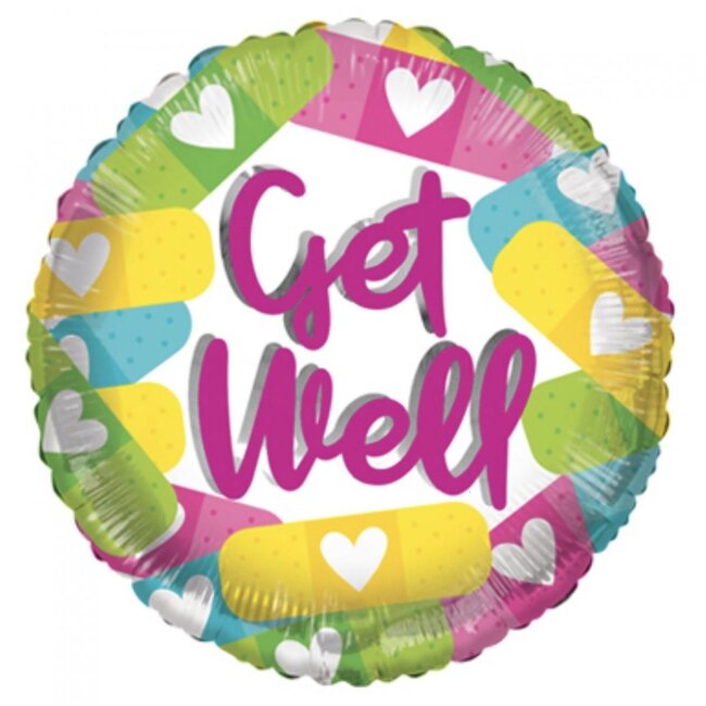 Party! Balloon Eco “Get Well” | Colour: Pink | Diameter 45 centimeter | Per 10 balloons