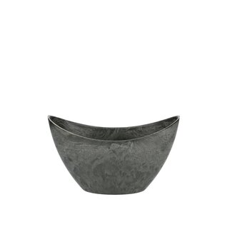 4A Kunststoff Melamin Blumenkasten Pflanzkasten Bootform | Farbe: Grau | Länge 20 centimeter | Breite 9 centimeter | Höhe 12 centimeter | Pro 12 Boote
