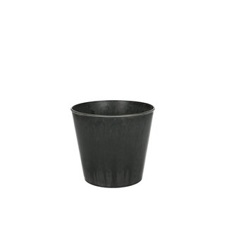 4A Plastic Melamine Flower Pot Plant Pot | Colour: Grey | Diameter 13 centimetre | Height 16.5 centimetre | Per 12 flower pots