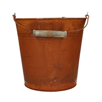 4A Zinkeimer Blumentopf Pflanzentopf "Rost" | Farbe: Braun | Durchmesser 20 centimeter | Höhe 19 centimeter | Pro 6 Eimer