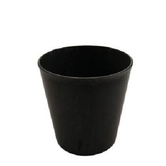 4A Plastic Melamine Flower Pot Plant Pot | Colour: Grey | Diameter 15 centimetre | Height 13 centimetre | Per 12 flower pots