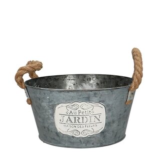 4A Zinc Tray Flowerpot Plantpot “Roy” | Colour: Grey | Diameter 20 centimeter | Height 10.5 centimeter | Per 10 trays