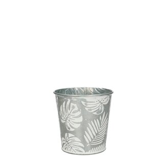 4A Zinc Plant pot “Ted” | Colour: Silver-coloured | Diameter 10 centimeter | Height 10 centimeter | Per 10 plant pots