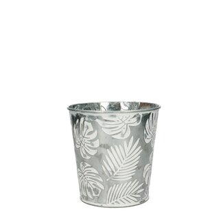 4A Zinc Flowerpot Plant Pot “Ted” | Colour: Silver-coloured | Diameter 12 centimeter | Height 12 centimeter | Per 10 flowerpots