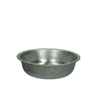 4A Zinken Schaal Bloempot Plantenpot | Kleur: Zilverkleurig | Diameter 22 centimeter | Hoogte 6 centimeter | Per 10 schalen