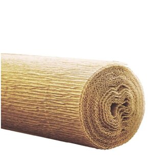 4A Crepe paper on roll | Colour: Gold-coloured | Width 50 centimeter | Length 2.5 meter | Per 5 rolls