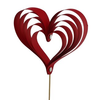 4A Hart Bijsteker “Eternal Love” | Kleur: Rood | Diameter 16 centimeter | Lengte bijsteker ± 50 centimeter | Per 25 bijstekers