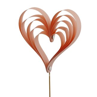 4A Hart Bijsteker “Eternal Love” | Kleur: Roze | Diameter 16 centimeter | Lengte bijsteker ± 50 centimeter | Per 10 bijstekers