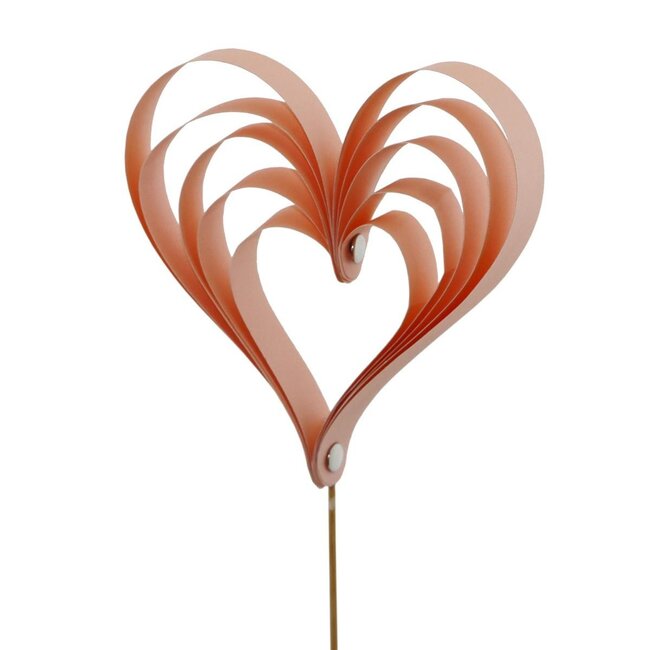 Herzstecker “Eternal Love” | Farbe: Rosa | Durchmesser 16 centimeter | Länge Stecker ± 50 centimeter | Pro 10 Stecker