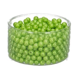 4A Decoratie Parels | Kleur: Appelgroen | Diameter 10 millimeter | Per 600 parels