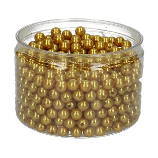 4A Dekorationsperlen | Farbe: Goldfarben | Durchmesser 10 millimeter | Pro 600 Perlen