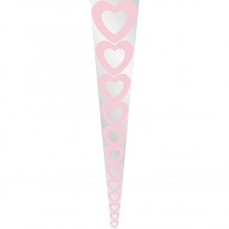 4A Hoes voor enkele Roos “Heart” | Kleur: Roze | Lengte 54 centimeter | Breedte 12 centimeter | Hoogte 3 centimeter | Per 50 hoezen