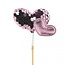 Hart Bijsteker “Posh“ | Kleur: Roze | Diameter 5 centimeter | Lengte bijsteker ± 10 centimeter | Per 25 bijstekers