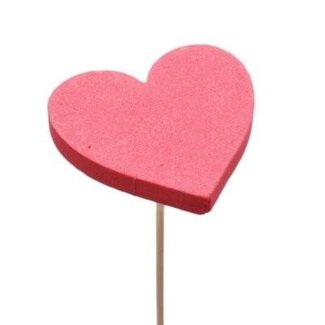 4A Hart Bijsteker | Kleur: Rood | Diameter 7 centimeter | Lengte bijsteker ± 50 centimeter | Per 25 bijstekers