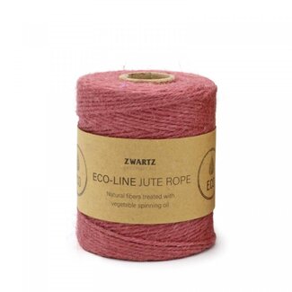 4A Jute Touw Draad | Kleur: Lichtroze | Diameter 3 millimeter | Lengte 160 meter | Per rol