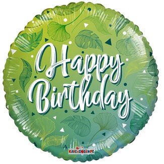 4A Party! Balloon Eco “Happy Birthday” | Colour: Green | Diameter 45 centimetre | Per 10 balloons