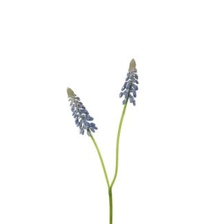4A Blauw Druifje Kunstbloem | Kleur: Blauw | Muscari Kunstbloemen | Lengte ± 45 centimeter | Per 12 kunstbloemen